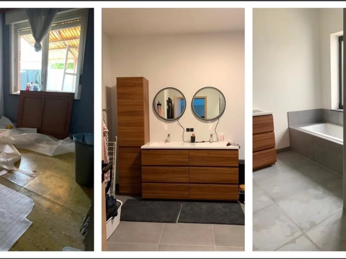 Tegelwerk vloer en wand — badkamerrenovatie door BKS Solutions