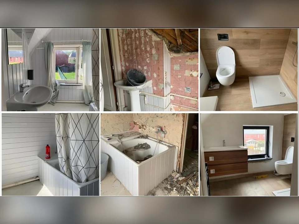 De badkamer, afgewerkt — badkamerrenovatie door BKS Solutions